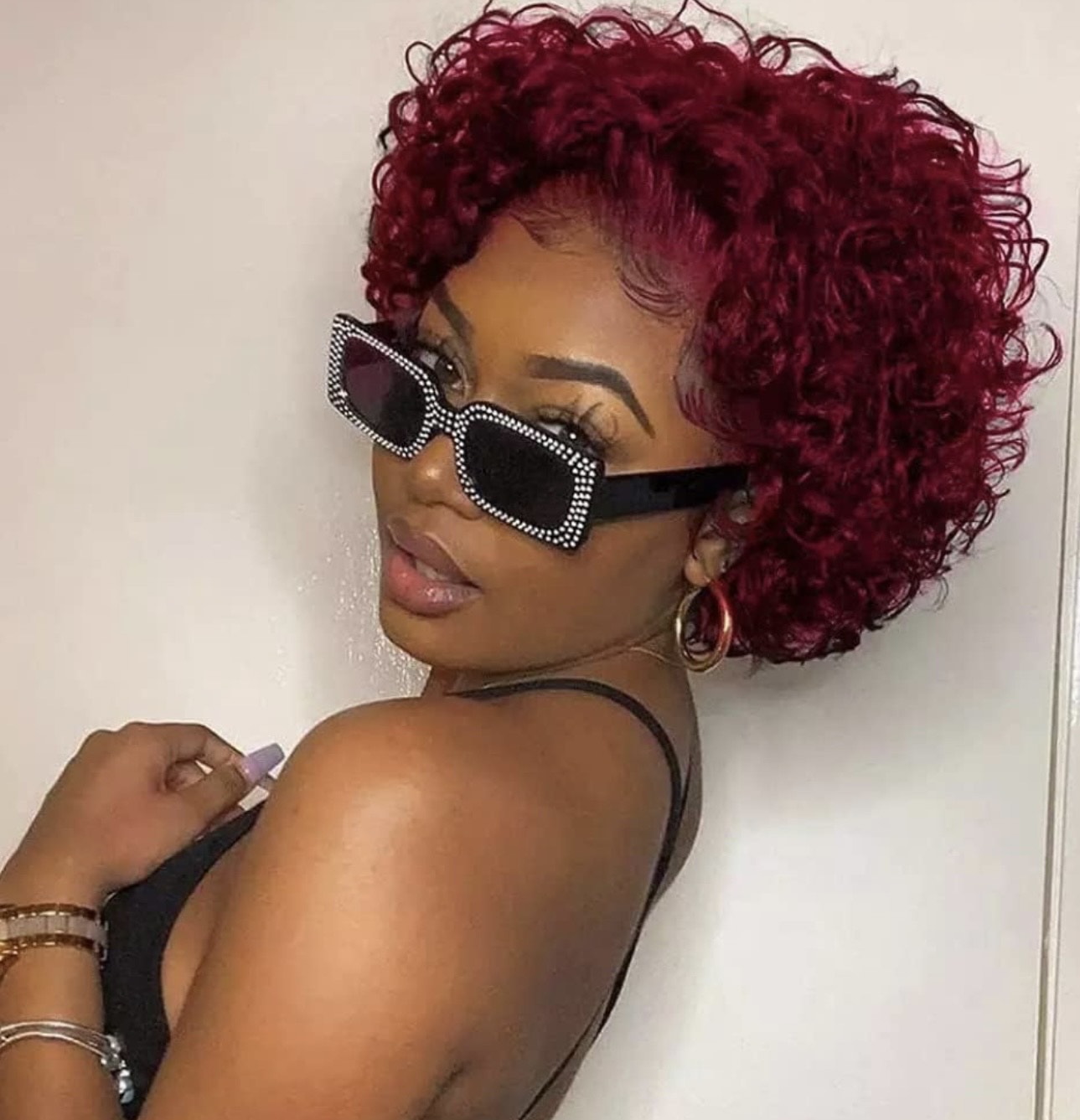 Pixie Curly Lace Front Wigs Human Hair